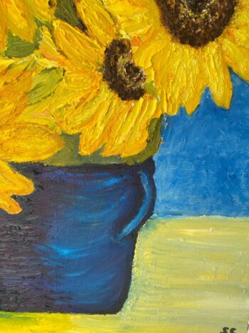 sunflowers in a vase